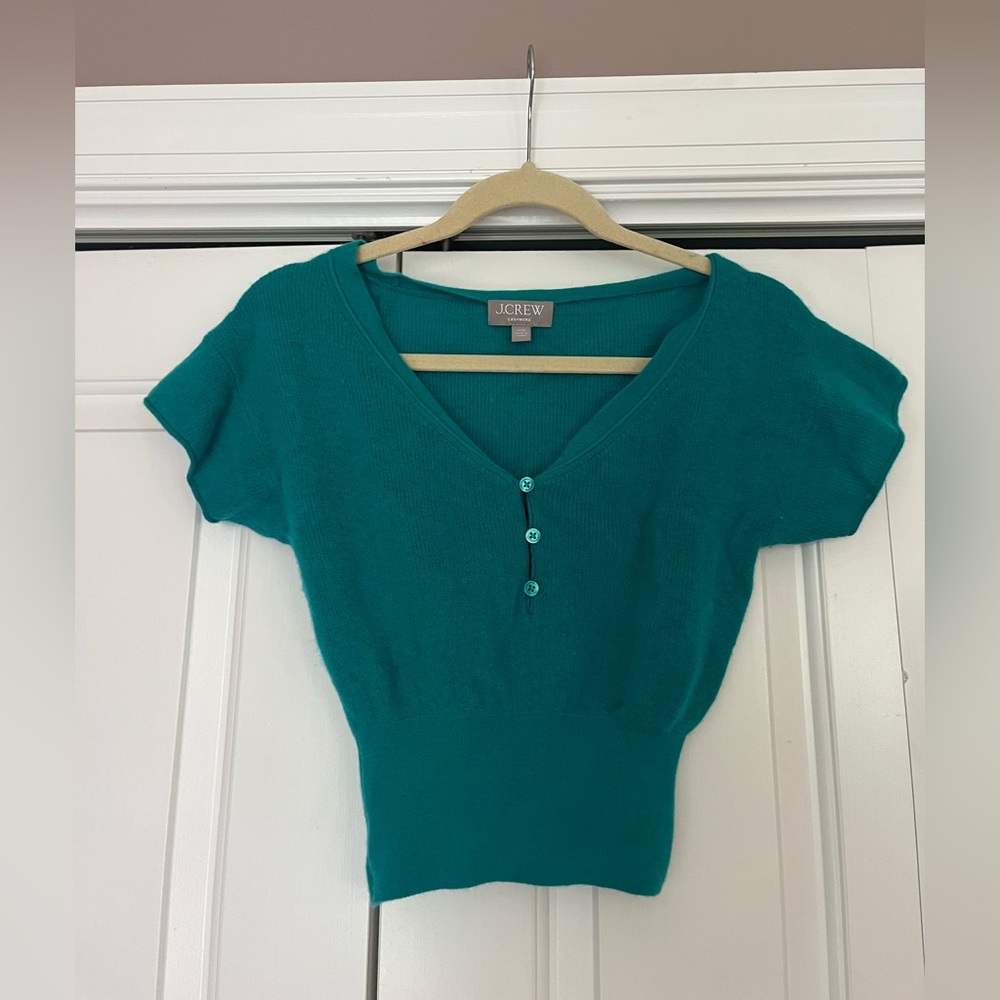 J. Crew Cashmere Buttoned Top